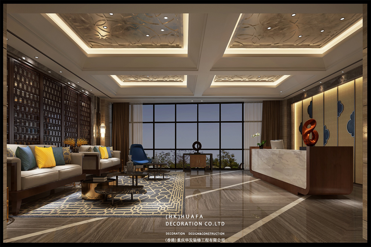 前廳接待區(qū)效果圖賞析